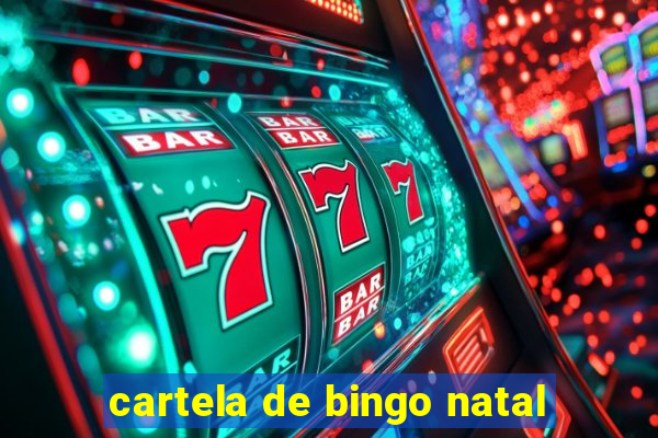 cartela de bingo natal